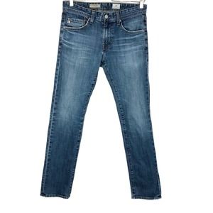 AG Adriano Goldschmied Men 30 Matchbox Slim Straight Jeans Distressed 1131UD